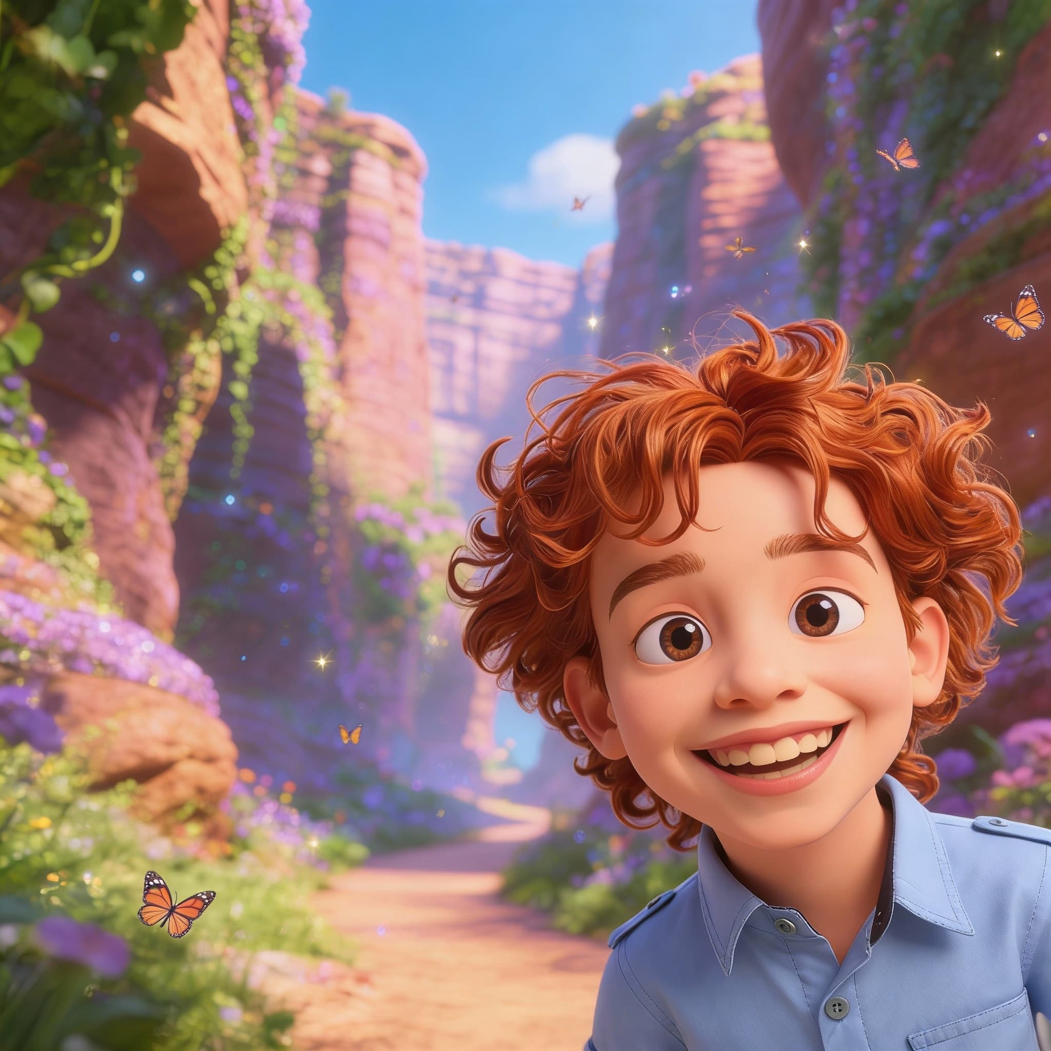 Child portrait in storybook